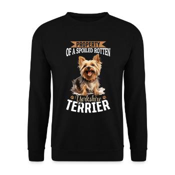 Dog Yorkie - Yorkshire Terrier - Unisex Pullover - Schwarz - Vorne - Alina (178cm) & Michal (187cm)