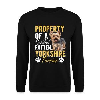 Dog Yorkie - Property of a Yorkshire Terrier - Unisex Sweatshirt - black - Front - Alina (178cm) & Michal (187cm)