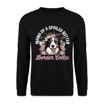 Chien Border Collie - Maman d’un Border Collie - Sweat-shirt Unisexe - noir - Devant - Alina (178cm) & Michal (187cm)