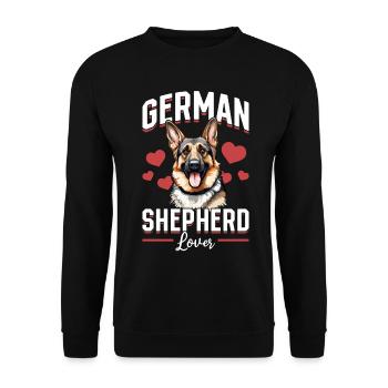 German Shepherd Dog Breed Pet German Shepherd love - Unisex Sweatshirt - black - Front - Alina (178cm) & Michal (187cm)