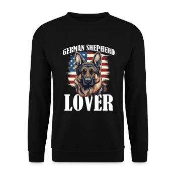 German Shepherd Dog Breed Pet German Shepherd love - Unisex Sweatshirt - black - Front - Alina (178cm) & Michal (187cm)
