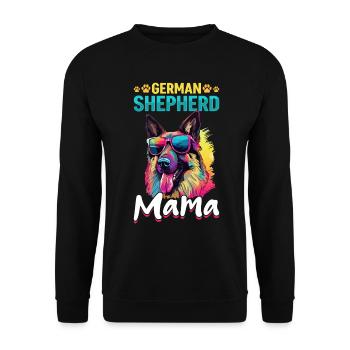 German Shepherd Dog Breed Pet German Shepherd Mama - Unisex Sweatshirt - black - Front - Alina (178cm) & Michal (187cm)