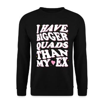 J’ai de plus gros quadriceps que mon ex - Sweat-shirt Unisexe - noir - Devant - Alina (178cm) & Michal (187cm)