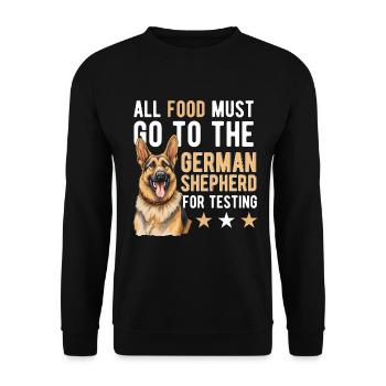 Berger allemand chien de race animal de compagnie toute la nourriture doit aller à - Sweat-shirt Unisexe - noir - Devant - Alina (178cm) & Michal (187cm)