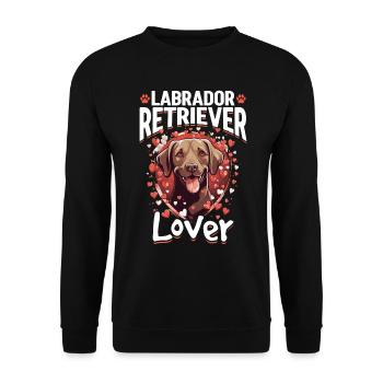 Labrador Retriever Lover Dog Breed Pet - Unisex Sweatshirt - black - Front - Alina (178cm) & Michal (187cm)