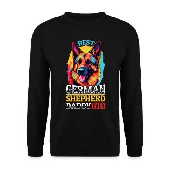 German Shepherd Dog Breed German Shepherd Daddy - Unisex Sweatshirt - black - Front - Alina (178cm) & Michal (187cm)