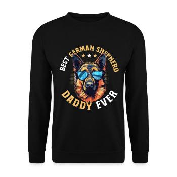 German Shepherd Dog Breed German Shepherd Daddy - Unisex Sweatshirt - black - Front - Alina (178cm) & Michal (187cm)