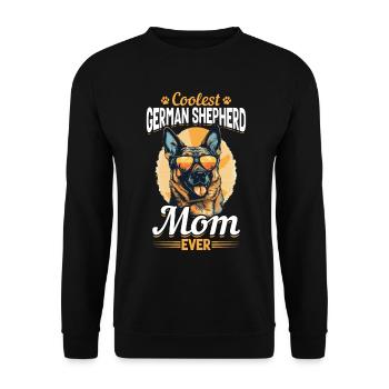 German Shepherd Dog Coolest German Shepherd Mom - Unisex Sweatshirt - black - Front - Alina (178cm) & Michal (187cm)