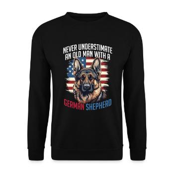 Berger allemand Race Dog Pet Ne sous-estimez jamais - Sweat-shirt Unisexe - noir - Devant - Alina (178cm) & Michal (187cm)