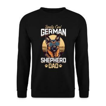 Dog Breed Really Cool German Shepherd Dad - Unisex Sweatshirt - black - Front - Alina (178cm) & Michal (187cm)