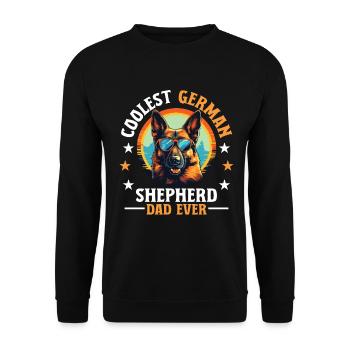 Dog Breed Coolest German Shepherd Dad Ever - Unisex Sweatshirt - black - Front - Alina (178cm) & Michal (187cm)