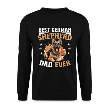 Dog Breed Pet Best German Shepherd Dad Ever - Unisex Pullover - Schwarz - Vorne - Alina (178cm) & Michal (187cm)