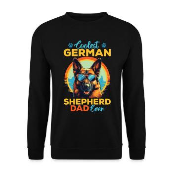 Dog Breed Coolest German Shepherd Dad Ever - Unisex Sweatshirt - black - Front - Alina (178cm) & Michal (187cm)
