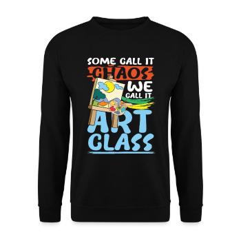 We Call It Art Class - Unisex Pullover - Schwarz - Vorne - Alina (178cm) & Michal (187cm)