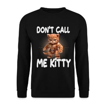 Don't Call Me Kitty - Unisex Pullover - Schwarz - Vorne - Alina (178cm) & Michal (187cm)