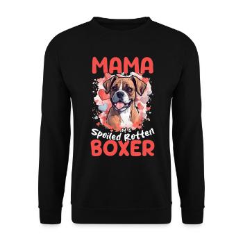 Boxer Dog Breed Pet Mama of a Spoiled Rotten Boxer - Unisex Sweatshirt - black - Front - Alina (178cm) & Michal (187cm)