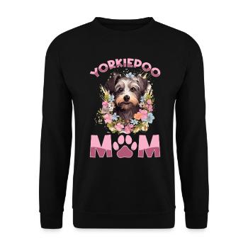 Yorkiepoo Chien Race Animal de compagnie Yorkiepoo Maman - Sweat-shirt Unisexe - noir - Devant - Alina (178cm) & Michal (187cm)