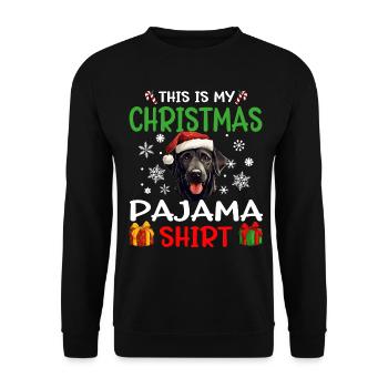 Pyjama de Noël Labrador Retriever Chien - Sweat-shirt Unisexe - noir - Devant - Alina (178cm) & Michal (187cm)