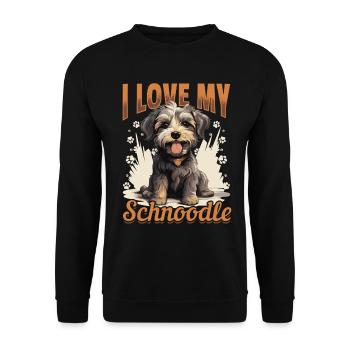 Snoodle chien race animal de compagnie j’aime mon schnoodle - Sweat-shirt Unisexe - noir - Devant - Alina (178cm) & Michal (187cm)