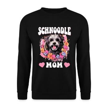 Schnoodle Snoodle Dog Breed Pet Schnoodle Mom - Unisex Pullover - Schwarz - Vorne - Alina (178cm) & Michal (187cm)