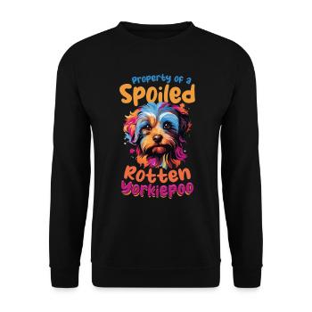 Yorkiepoo Dog Breed Pet Property of a spoiled - Unisex Sweatshirt - black - Front - Alina (178cm) & Michal (187cm)