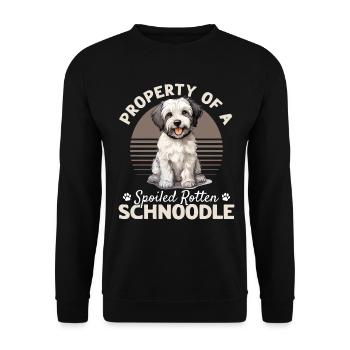 Schnoodle Snoodle Dog Breed Pet Property of a - Unisex Sweatshirt - black - Front - Alina (178cm) & Michal (187cm)