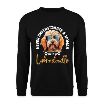 Labradoodle Dog Breed Pet Never Underestimate A - Unisex Sweatshirt - black - Front - Alina (178cm) & Michal (187cm)