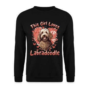Dog Breed Pet This Girl loves Labradoodles - Unisex Sweatshirt - black - Front - Alina (178cm) & Michal (187cm)