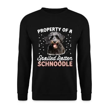 Schnoodle Snoodle Dog Breed Pet Property - Unisex Pullover - Schwarz - Vorne - Alina (178cm) & Michal (187cm)