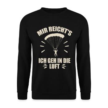 Mir reichts ich geh in die luft - Unisex Pullover - Schwarz - Vorne - Alina (178cm) & Michal (187cm)