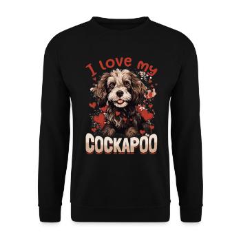 Cockapoo chien race animal de compagnie J’aime mon Cockapoo - Sweat-shirt Unisexe - noir - Devant - Alina (178cm) & Michal (187cm)