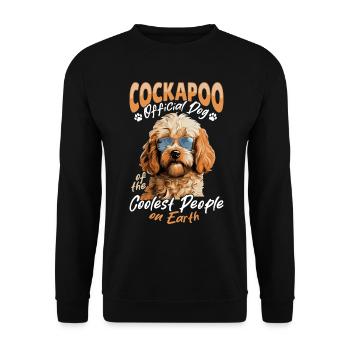 Cockapoo Race de chien Chien de compagnie Cockapoo Chien officiel - Sweat-shirt Unisexe - noir - Devant - Alina (178cm) & Michal (187cm)