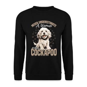 Cockapoo Dog Breed Pet Never Underestimate - Unisex Pullover - Schwarz - Vorne - Alina (178cm) & Michal (187cm)