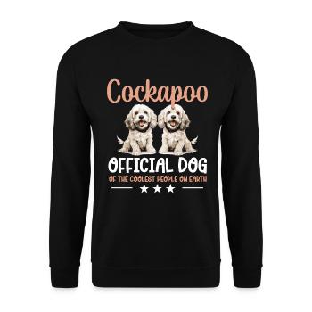 Cockapoo Race de chien Chien de compagnie Cockapoo Chien officiel - Sweat-shirt Unisexe - noir - Devant - Alina (178cm) & Michal (187cm)