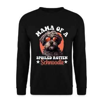 Schnoodle Snoodle chien race animal de compagnie maman d’un - Sweat-shirt Unisexe - noir - Devant - Alina (178cm) & Michal (187cm)