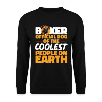 Boxer Dog Breed Pet - Boxer Chien Officiel - Sweat-shirt Unisexe - noir - Devant - Alina (178cm) & Michal (187cm)