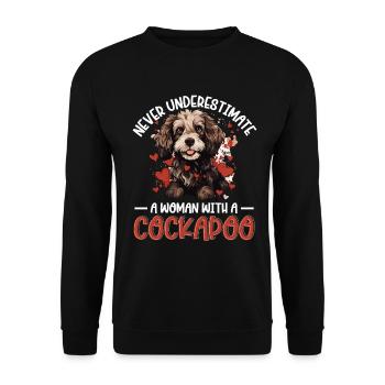 Cockapoo Dog Breed Pet Never Underestimate - Unisex Pullover - Schwarz - Vorne - Alina (178cm) & Michal (187cm)