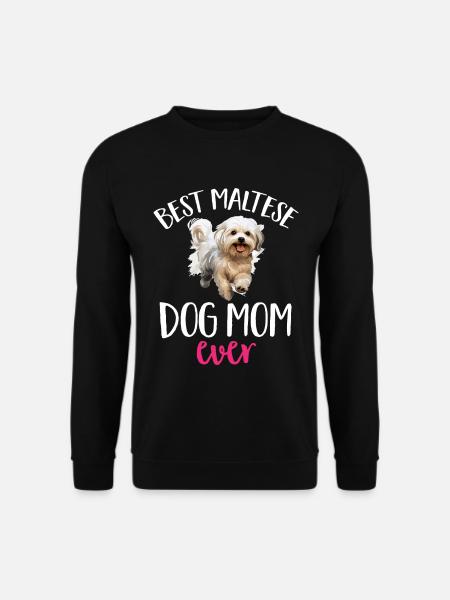 Maltese Dog Breed Pet Best Maltese Dog Mom ever - Unisex Pullover - Schwarz