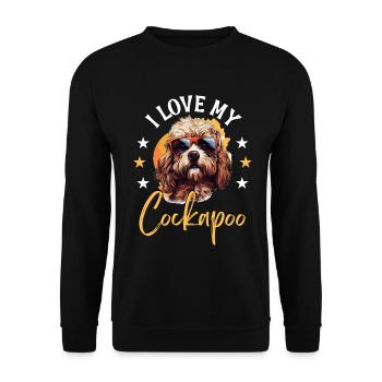 Cockapoo chien race animal de compagnie J’aime mon Cockapoo - Sweat-shirt Unisexe - noir - Devant - Alina (178cm) & Michal (187cm)