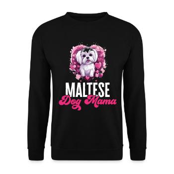 Maltese Dog Breed Pet Maltese Dog Mama - Unisex Sweatshirt - black - Front - Alina (178cm) & Michal (187cm)