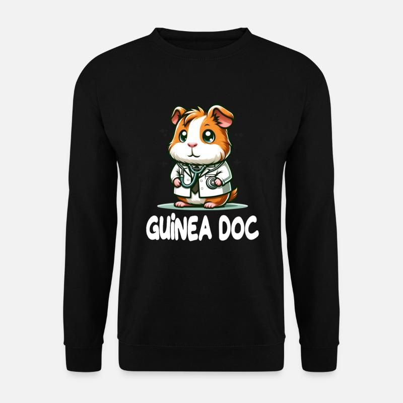 Doktor Meerschweinchen Guinea Doc - Unisex Pullover - Schwarz