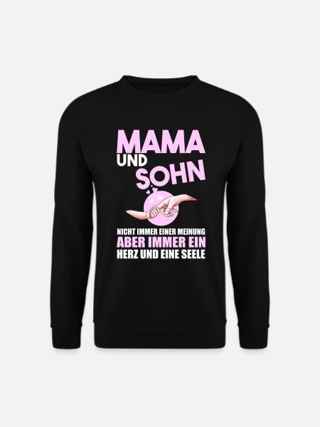 Mama Und Sohn - Unisex Pullover - Schwarz