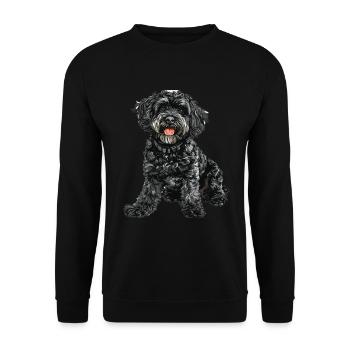 Schnoodle Snoodle Dog Breed Pet Cute Graphic - Unisex Sweatshirt - black - Front - Alina (178cm) & Michal (187cm)