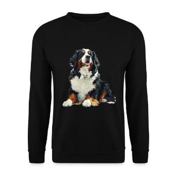 Bernedoodle chien race animal mignon Bernedoodle graphique - Sweat-shirt Unisexe - noir - Devant - Alina (178cm) & Michal (187cm)