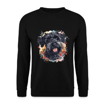 Schnoodle Snoodle Dog Breed Pet Cute Graphic - Unisex Sweatshirt - black - Front - Alina (178cm) & Michal (187cm)