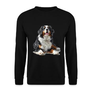 Bernedoodle chien race animal mignon Bernedoodle graphique - Sweat-shirt Unisexe - noir - Devant - Alina (178cm) & Michal (187cm)