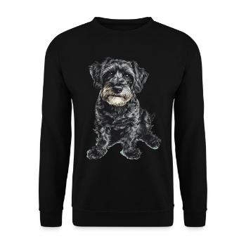Schnoodle Snoodle Dog Breed Pet Cute Graphic - Unisex Sweatshirt - black - Front - Alina (178cm) & Michal (187cm)