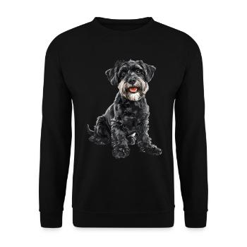 Schnoodle Snoodle Dog Breed Pet Cute Graphic - Unisex Sweatshirt - black - Front - Alina (178cm) & Michal (187cm)