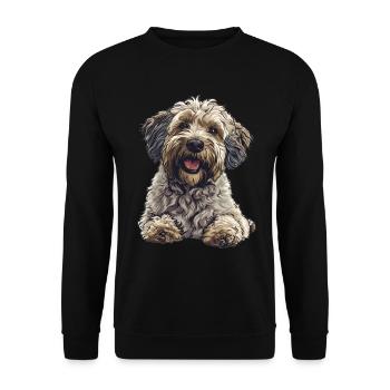 Schnoodle Snoodle Dog Breed Pet Cute Graphic - Unisex Sweatshirt - black - Front - Alina (178cm) & Michal (187cm)