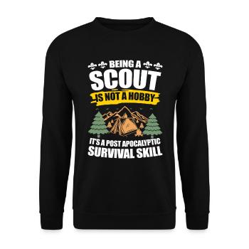 Being a Scout is not a Hobby - Unisex Pullover - Schwarz - Vorne - Alina (178cm) & Michal (187cm)